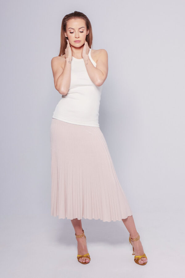 skirt bianca pink beige 1