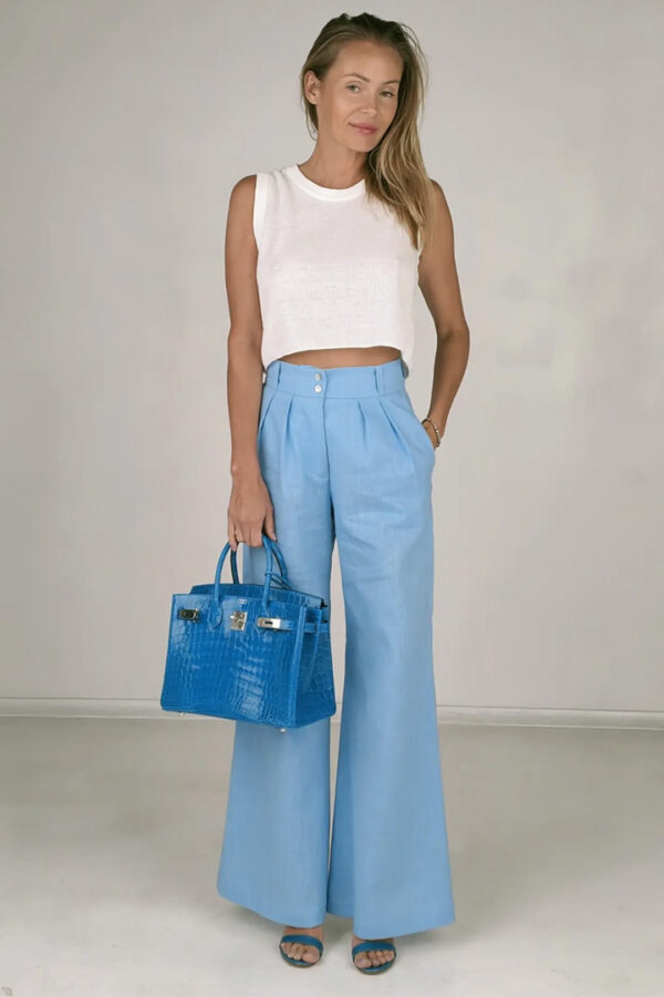 pants linen blue 3