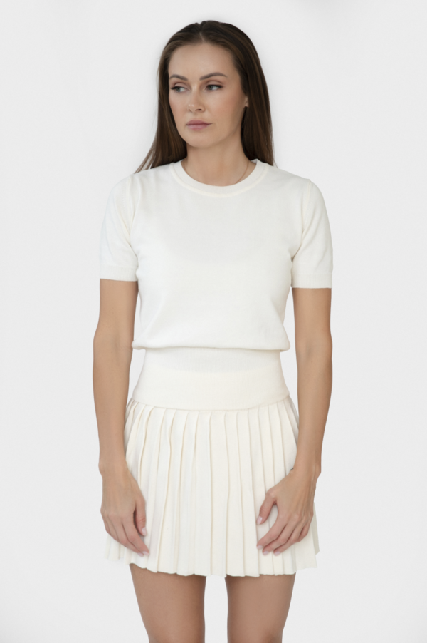 Pleated Mini Skirt VANILLA