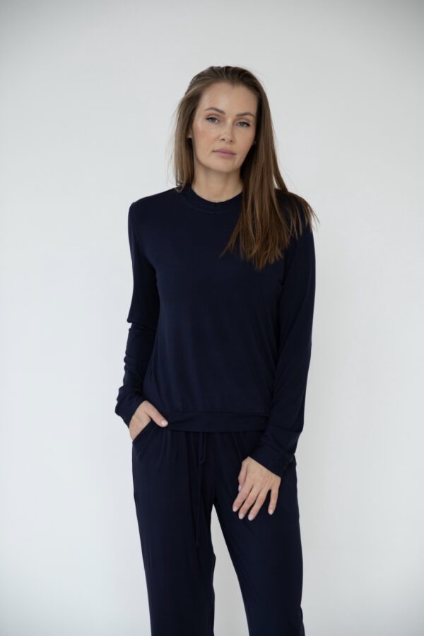 Longsleeve BAMBOO granatowy