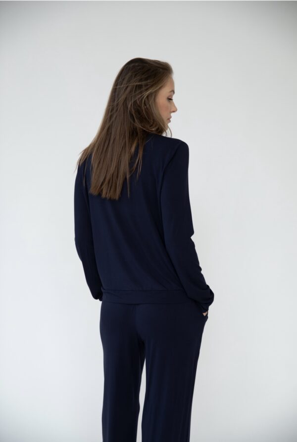 Longsleeve BAMBOO granatowy